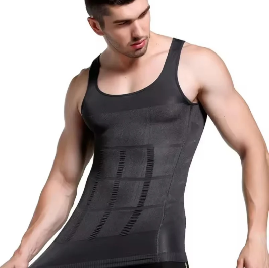 Men's Slimming Body Shaper Vest Shirt Abs Abdomen Slim