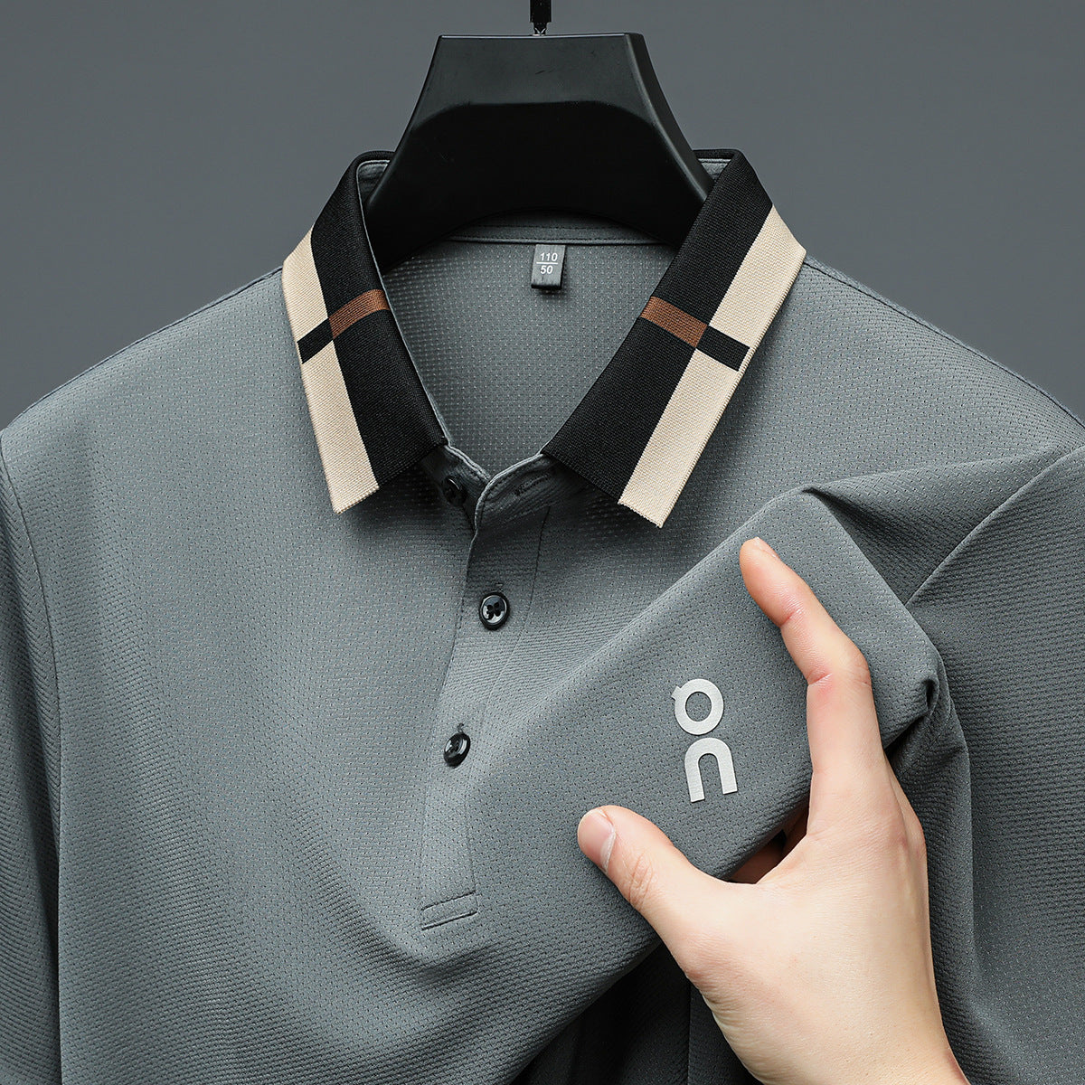 Men's Ice Silk Short Sleeve T-Shirt【Grey】