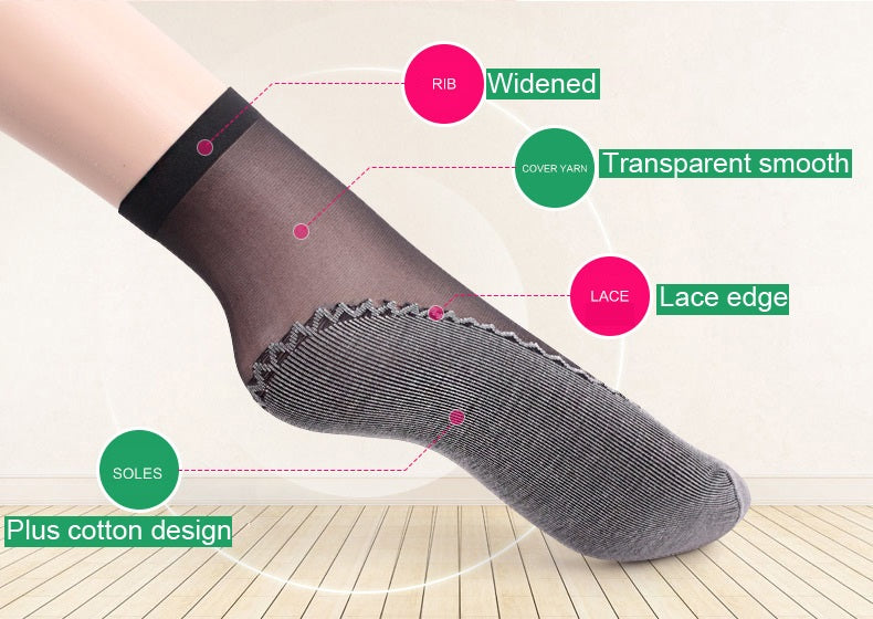 Velvet High-Elastic Wicking Non-Slip Cotton Socks