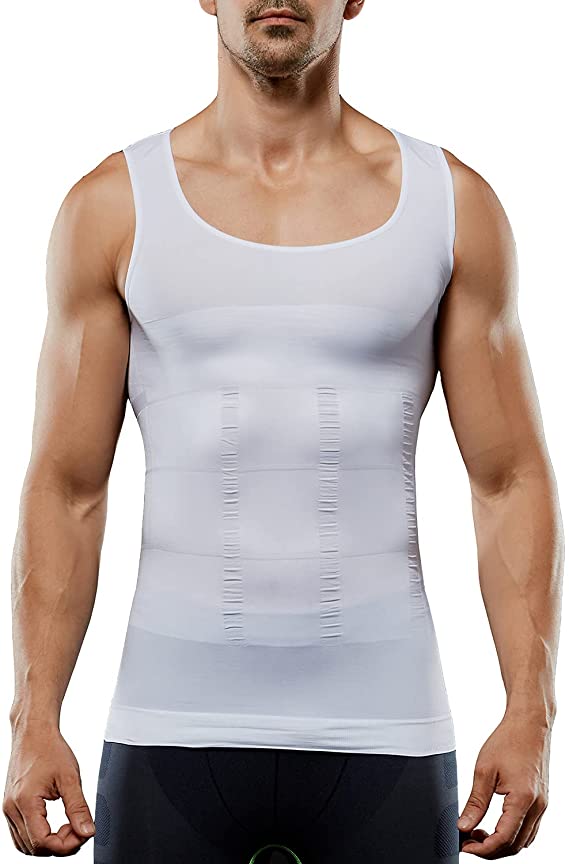 Men's Slimming Body Shaper Vest Shirt Abs Abdomen Slim
