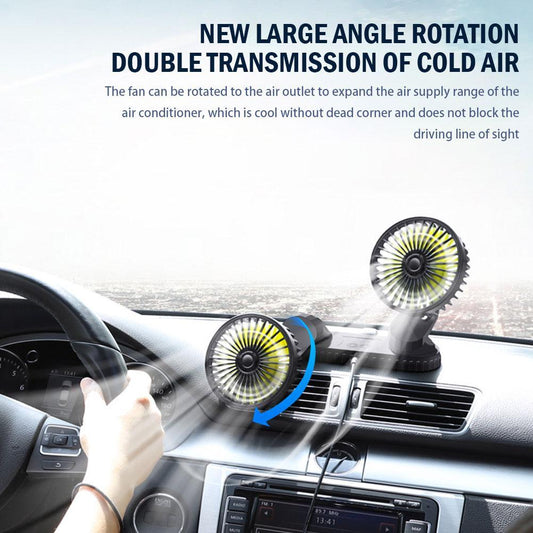 Car Dashboard Cooling Fan 3-Speed Adjustable USB Powered Fan【Black】