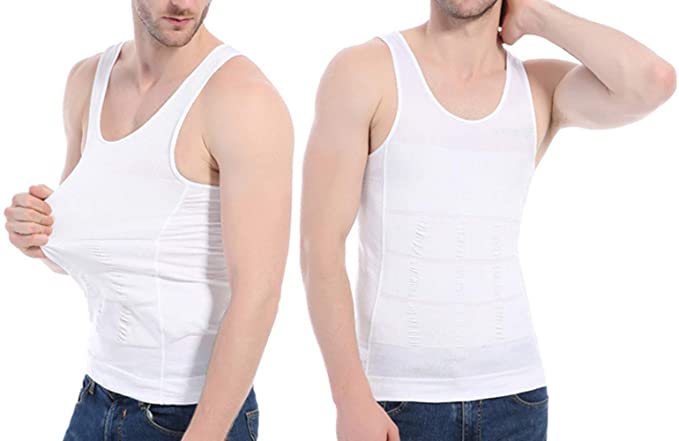 Men's Slimming Body Shaper Vest Shirt Abs Abdomen Slim